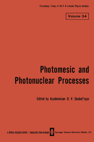 Photomesic and Photonuclear Processes (The Lebedev Physics Institute Series #34) book cover by 