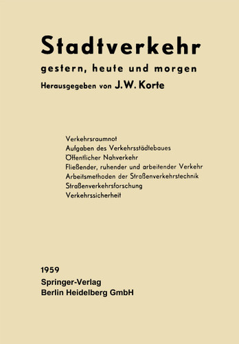 Stadtverkehr: Gestern, heute und morgen book cover by 