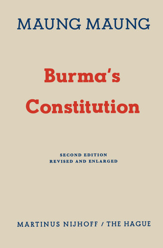 Burma’s Constitution book cover by Maung Maung