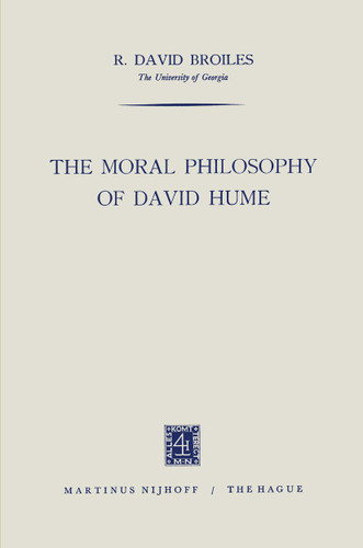 The Moral Philosophy of David Hume book cover by R.David Broiles