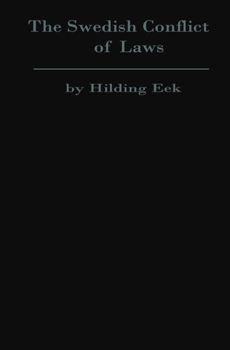 The Swedish Conflict of Laws book cover by Hilding Eek