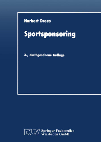 Sportsponsoring (DUV Wirtschaftswissenschaft) book cover by Norbert Drees