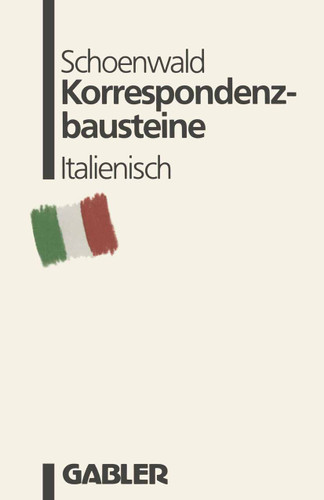 Korrespondenzbausteine Italienisch: übersetzt von Maria Cristina Prischich book cover by Ulrich Schoenwald