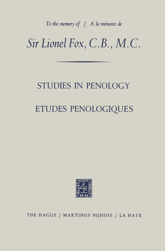 Etudes Penologiques Studies in Penology dedicated to the memory of Sir Lionel Fox, C.B., M.C. / Etudes Penologiques dédiées à la mémoire de Sir Lionel Fox, C.B., M.C. book cover by Manuel Lopez-Rey