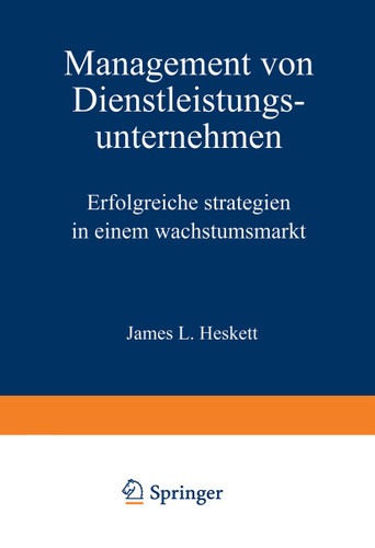 Management von Dienstleistungsunternehmen: Erfolgreiche Strategien in einem Wachstumsmarkt book cover by 