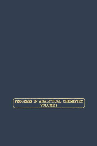 Progress in Analytical Chemistry (Progress in Analytical Chemistry) book cover by 
