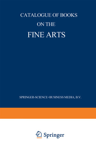 Catalogue of Books on the Fine Arts book cover by Martinus Nijhoff