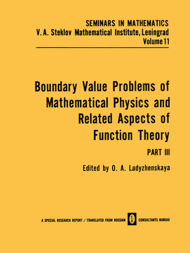 Boundary Value Problems of Mathematical Physics and Related Aspects of Function Theory (Seminars in mathematics) book cover by 
