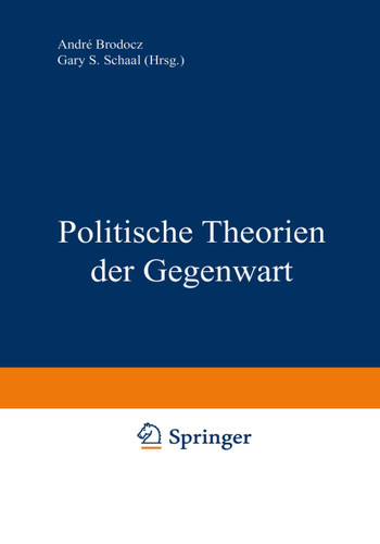 Politische Theorien der Gegenwart book cover by 