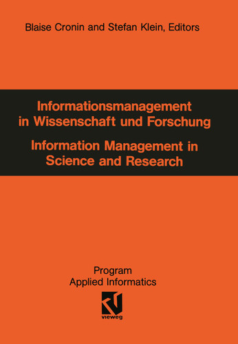 Informationsmanagement in Wissenschaft und Forschung: Information Management in Science and Research (Programm Angewandte Informatik) book cover by 
