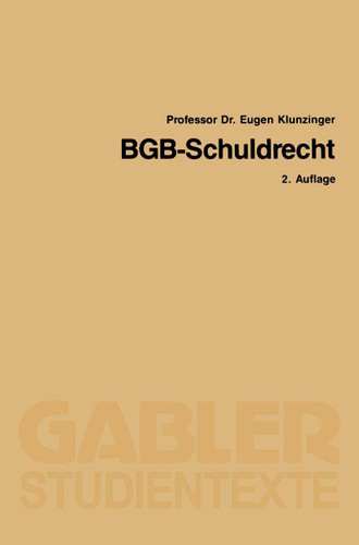 BGB-Schuldrecht (Gabler-Studientexte) book cover by Eugen Klunzinger