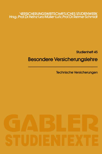 Technische Versicherungen (Gabler-Studientexte #45) book cover by Wolfgang Meyer-Rassow