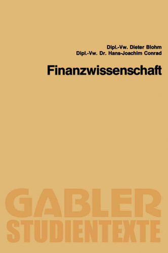 Finanzwissenschaft (Gabler-Studientexte) book cover by Dieter Blohm, Hans-Joachim Conrad