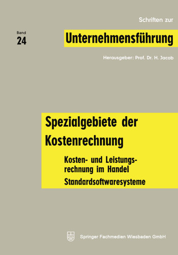 Spezialgebiete der Kostenrechnung: Kosten- und Leistungsrechnung im Handel; Standardsoftwaresysteme (Schriften zur Linguistik) book cover by 