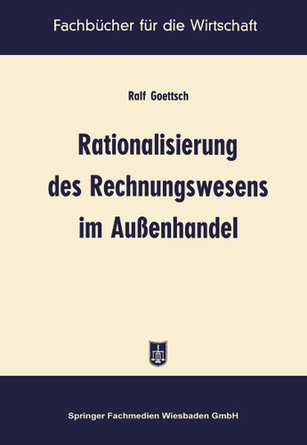 Rationalisierung des Rechnungswesens im Außenhandel book cover by Ralf Goettsch