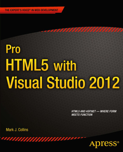Pro HTML5 with Visual Studio 2012 book cover by Mark Collins, Creative Enterprises