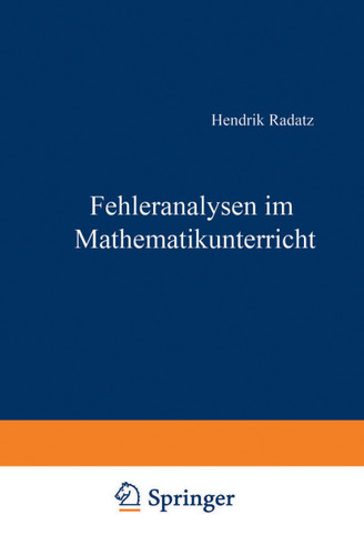 Fehleranalysen im Mathematikunterricht book cover by Hendrik Radatz