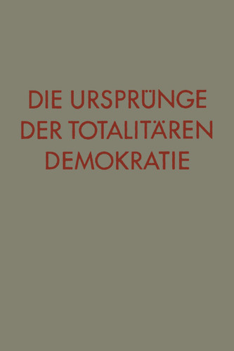 Die Ursprünge der totalitären Demokratie book cover by Yaʻaqov Lêb Ṭalmôn