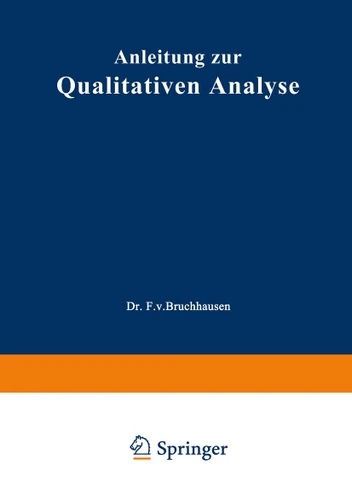 Anleitung zur Qualitativen Analyse book cover by Ernst Schmidt, Johannes Gadamer