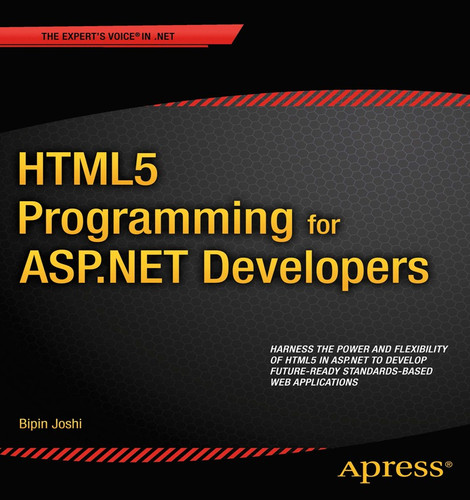 HTML5 Programming for ASP.NET Developers book cover by Bipin Joshi
