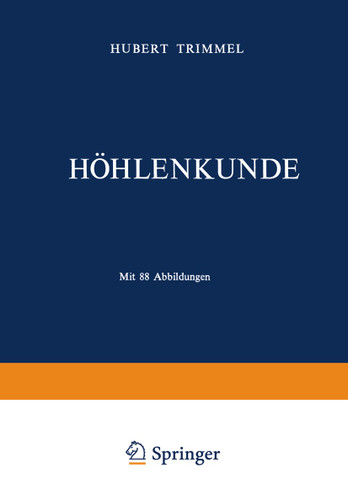 Höhlenkunde (Die Wissenschaft #126) book cover by Hubert Trimmel