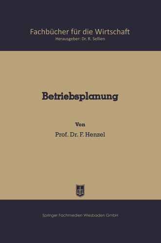 Betriebsplanung (Fachbücher für die Wirtschaft #14) book cover by Friedrich Henzel