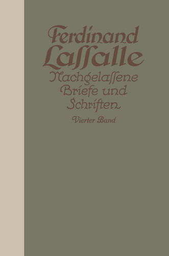 Lassalles Briefwechsel mit Gräfin Sophie von Hatƶfeldt book cover by Ferdinand Lassalle, Gustav Mayer