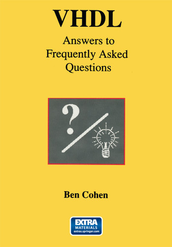 VHDL Answers to Frequently Asked Questions book cover by Ben Cohen