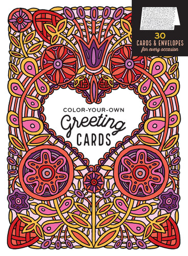 Color-Your-Own Greeting Cards: 30 Cards & Envelopes for Every Occasion book cover by Caitlin Keegan