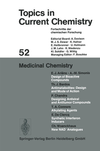 Medicinal Chemistry (Topics in Current Chemistry #52) book cover by F. L. Boschke