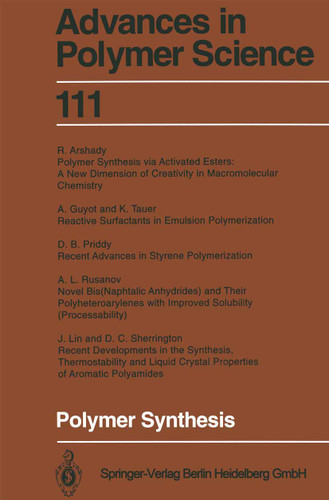 Polymer Synthesis (Advances in Polymer Science #111) book cover by 