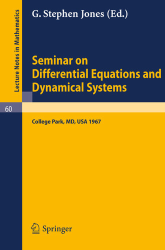 Seminar on Differential Equations and Dynamical Systems: Part 1 (Lecture Notes in Mathematics #60) book cover by 