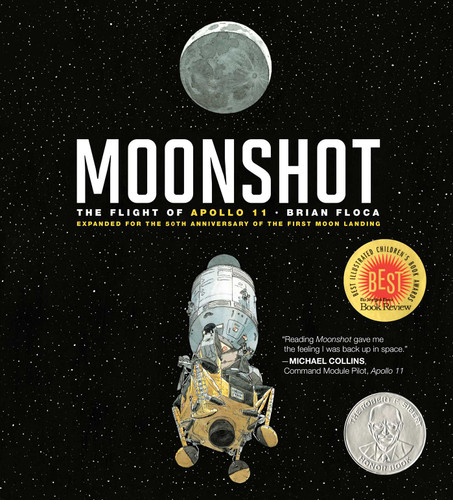 Moonshot: The Flight of Apollo 11 book cover by Brian Floca