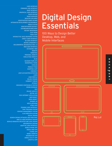 Digital Design Essentials: 100 ways to design better desktop, web, and mobile interfaces (Design Essentials) book cover by Rajesh Lal