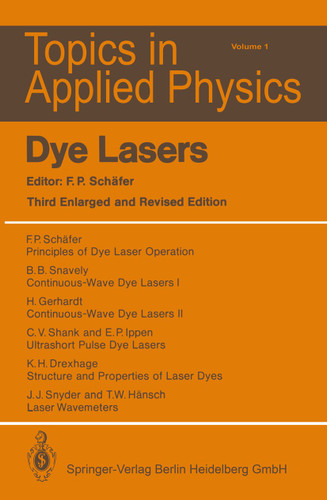 Dye Lasers (Topics in Applied Physics #1) book cover by 