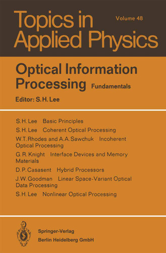 Optical Information Processing: Fundamentals (Topics in Applied Physics #48) book cover by 