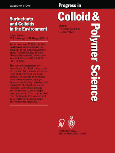 Surfactants and Colloids in the Environment (Progress in Colloid and Polymer Science #95) book cover by 
