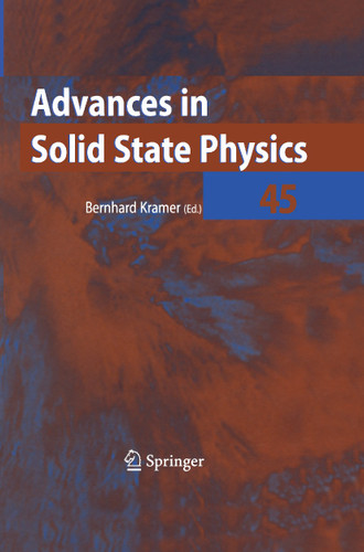 Advances in Solid State Physics 45 (Advances in Solid State Physics #45) book cover by 