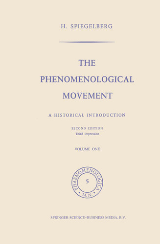 The Phenomenological Movement: A Historical Introduction (Phaenomenologica #5) book cover by Herbert Spiegelberg