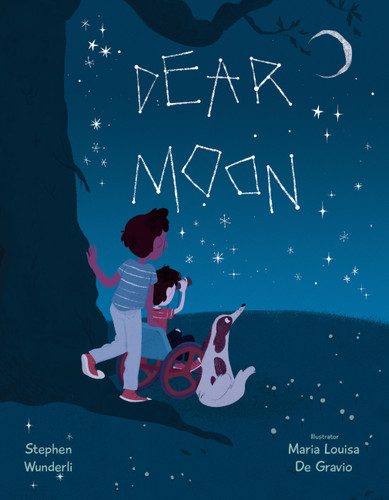 Dear Moon book cover by Stephen Wunderli