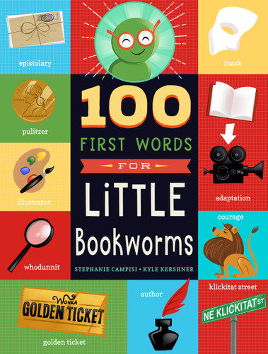 100 First Words for Little Bookworms (100 First Words) book cover by Stephanie Campisi
