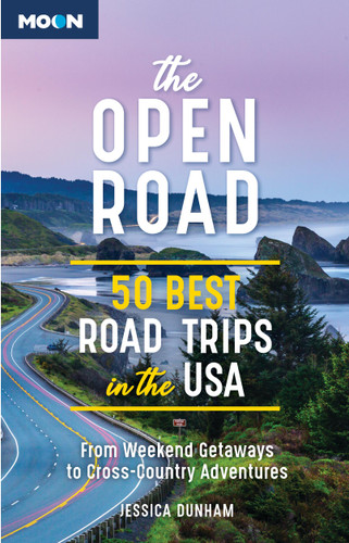 The Open Road: 50 Best Road Trips in the USA (Travel Guide) book cover by Jessica Dunham