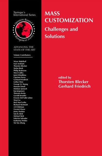 Mass Customization: Challenges and Solutions (International Series in Operations Research & Management Science #87) book cover by 
