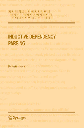 Inductive Dependency Parsing (Text, Speech and Language Technology #34) book cover by Joakim Nivre