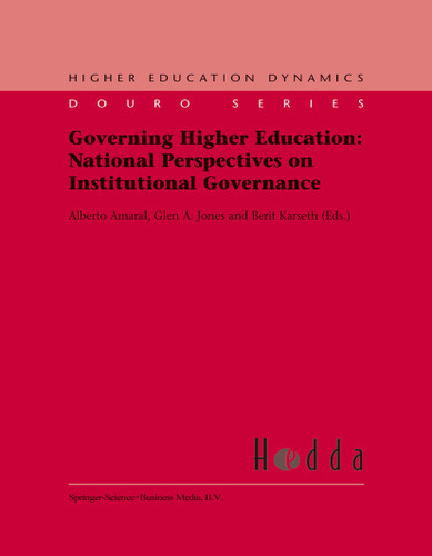 Governing Higher Education: National Perspectives on Institutional Governance (Higher Education Dynamics #2) book cover by 