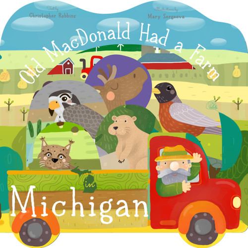 Old MacDonald Had a Farm in Michigan book cover by Christopher Robbins