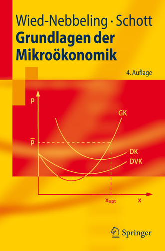 Grundlagen der Mikroökonomik (Springer-Lehrbuch) book cover by Susanne Wied-Nebbeling, Helmut Schott