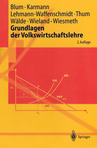 Grundlagen der Volkswirtschaftslehre (Springer-Lehrbuch) book cover by Ulrich C.H. Blum, Alexander Karmann, Marco Lehmann-Waffenschmidt, Marcel Thum, Klaus Wälde, Bernhard W. Wieland, Hans Wiesmeth