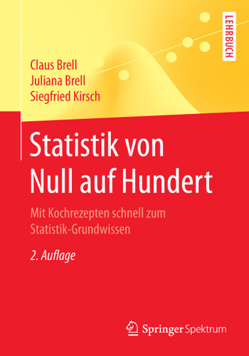 Statistik von Null auf Hundert: Mit Kochrezepten schnell zum Statistik-Grundwissen (Springer-Lehrbuch) book cover by Claus Brell, Juliana Brell, Siegfried Kirsch