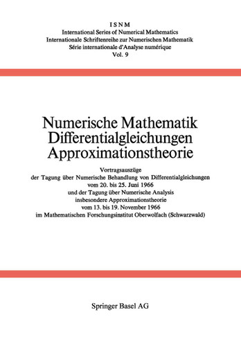 Numerische Mathematik Differentialgleichungen Approximationstheorie (International Series of Numerical Mathematics #9) book cover by COLLATZ, Meinradus, UNGER